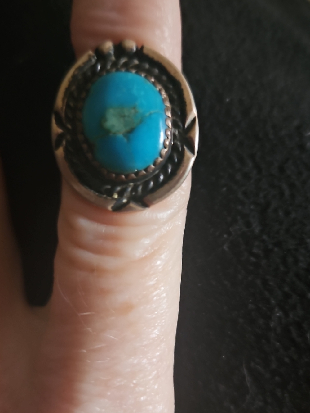 Navajo Turquoise Ring. Sz 5